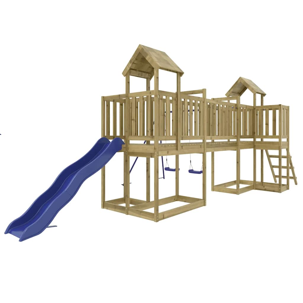 Set Da Gioco Da Esterno In Legno Di Pino Impregnato