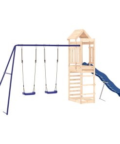 Set Da Gioco Da Esterno In Legno Massello Di Pino