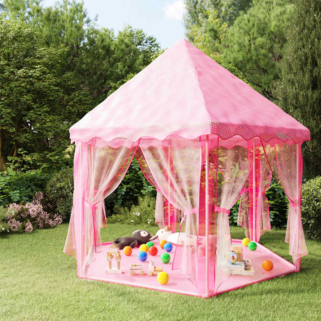 Tenda Da Gioco Principessa Con 250 Palline 133x140 Cm Rosa - Image 4