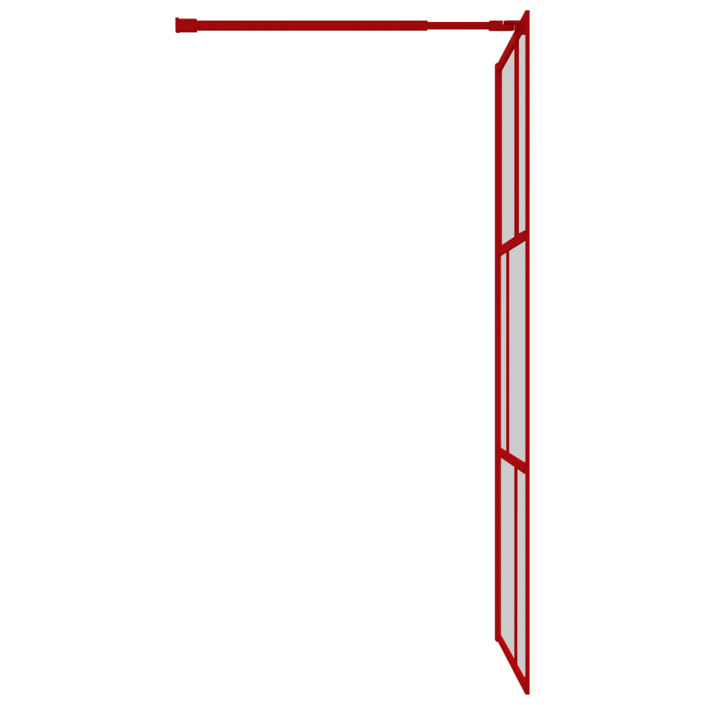 Parete Per Doccia WalK-In Vetro Trasparente Esg 100x195cm Rossa - Image 2