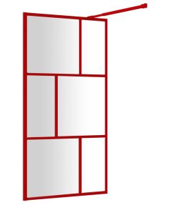 Parete Per Doccia WalK-In Vetro Trasparente Esg 100x195cm Rossa