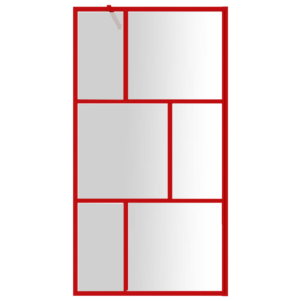 Parete Per Doccia WalK-In Vetro Trasparente Esg 100x195cm Rossa - Image 3