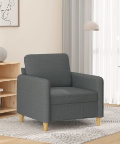 Poltrona Grigio Scuro 60 Cm In Tessuto