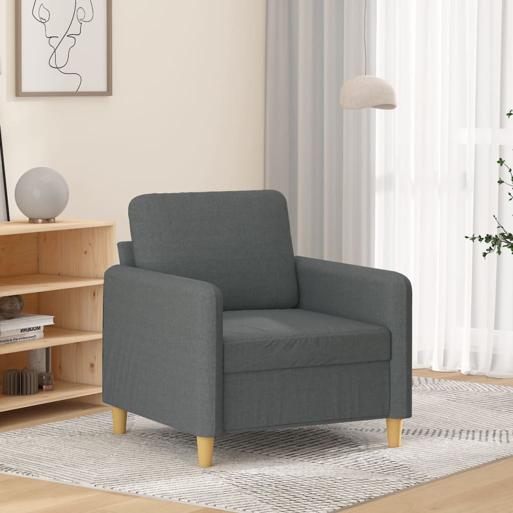 Poltrona Grigio Scuro 60 Cm In Tessuto