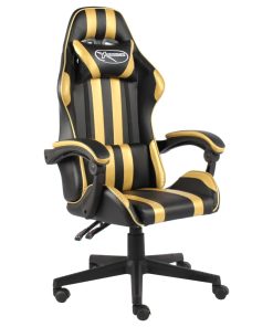 Sedia Da Gaming Nero E Oro In Similpelle
