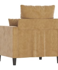 Poltrona Marrone 60 Cm Velluto