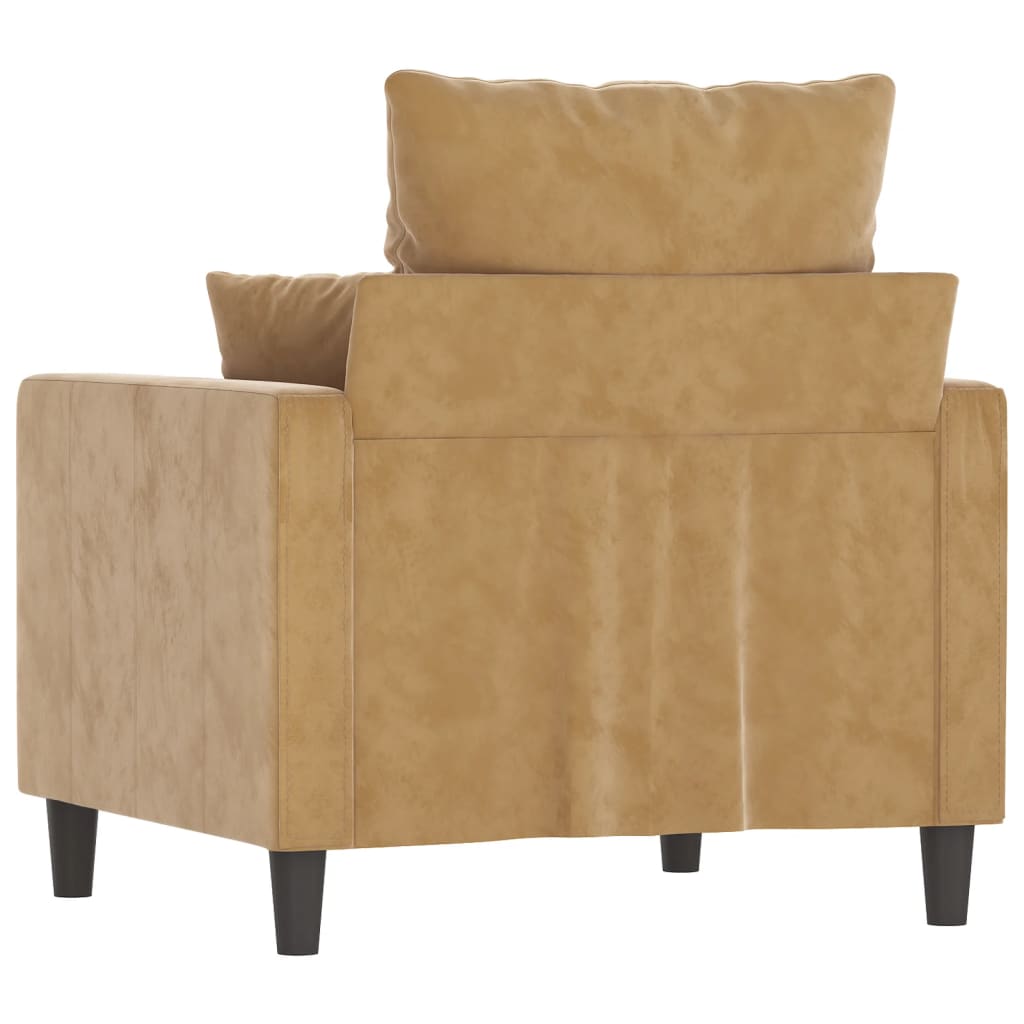 Poltrona Marrone 60 Cm Velluto