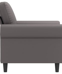 Poltrona Grigia 60 Cm In Similpelle