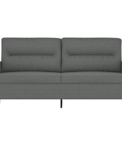 Divano A 2 Posti Grigio Scuro 140 Cm In Tessuto