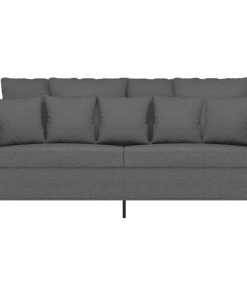 Divano A 2 Posti Grigio Scuro 140 Cm In Tessuto