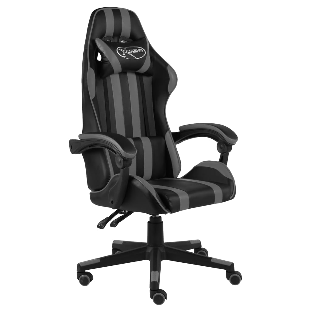 Sedia Da Gaming Nero E Grigio In Similpelle - Image 5