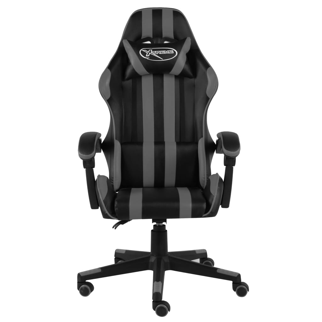 Sedia Da Gaming Nero E Grigio In Similpelle - Image 3