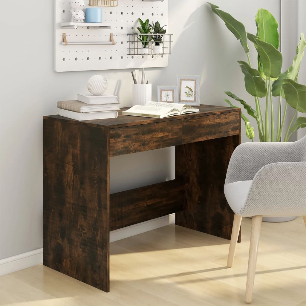 Scrivania Rovere Fumo 101x50x76,5 Cm In Truciolato