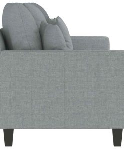 Divano A 3 Posti Grigio Chiaro 180 Cm In Tessuto