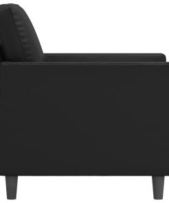 Poltrona Nera 60 Cm In Similpelle