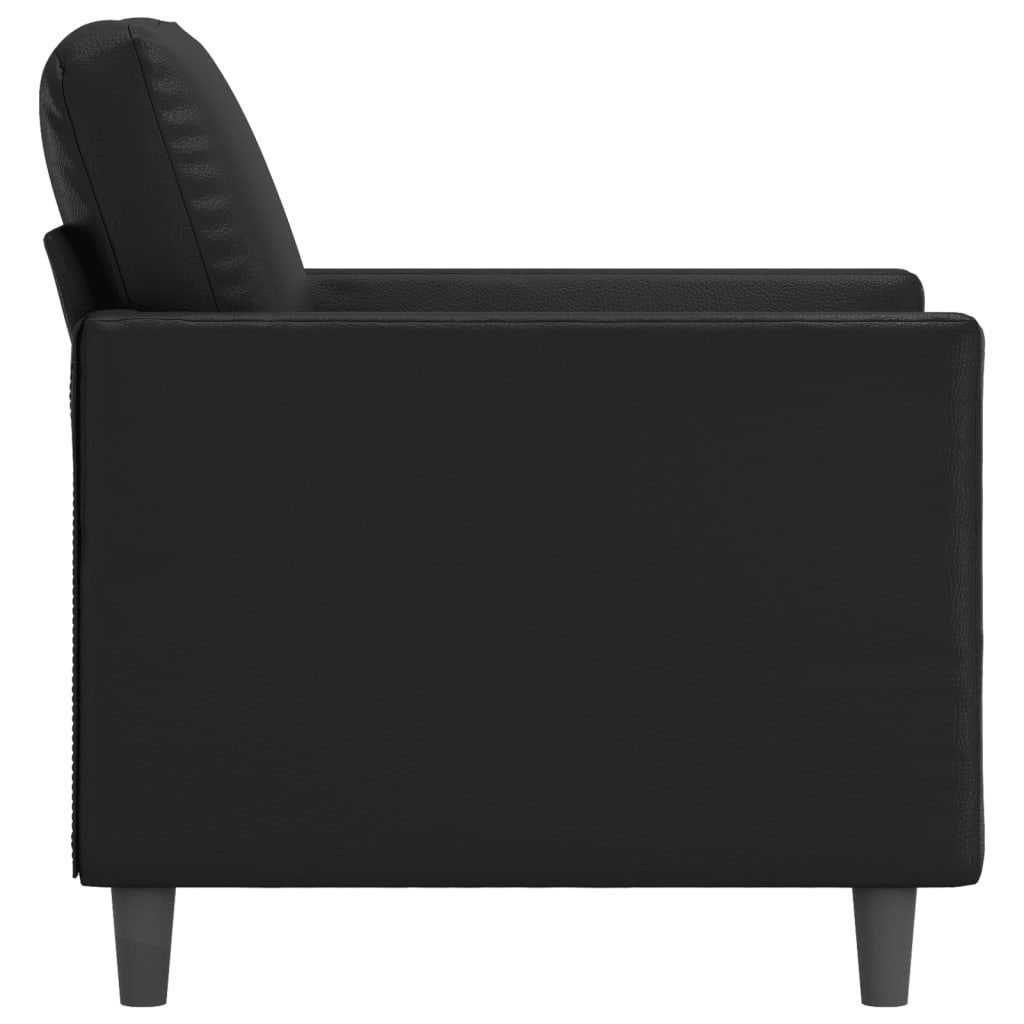 Poltrona Nera 60 Cm In Similpelle