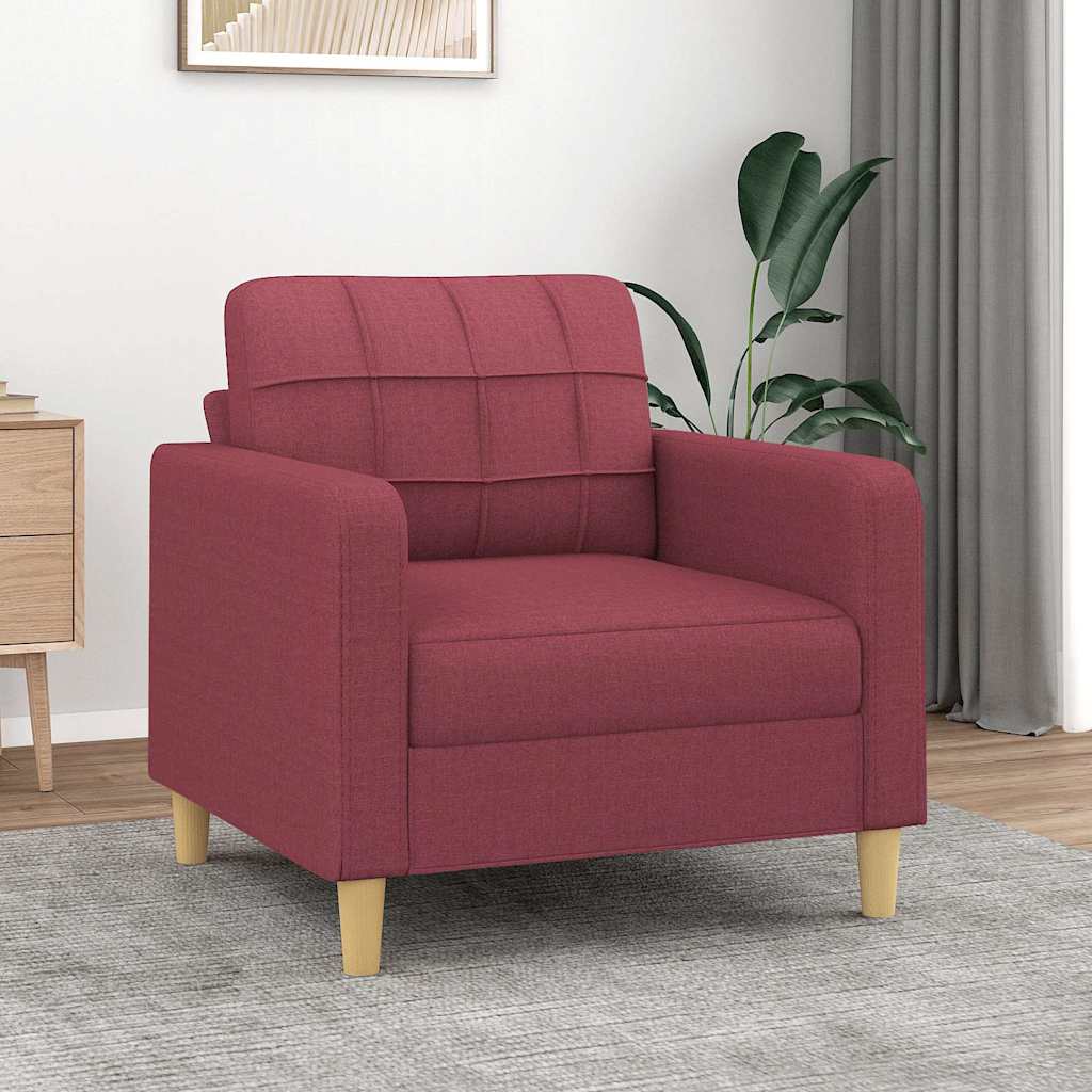 Poltrona Rosso Vino 60 Cm In Tessuto