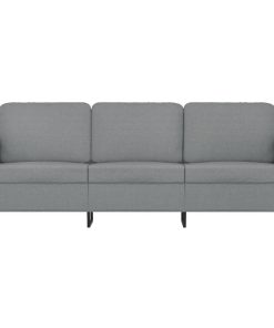 Divano A 3 Posti Grigio Chiaro 180 Cm In Tessuto