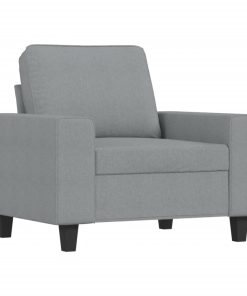 Poltrona Grigio Chiaro 60 Cm In Tessuto