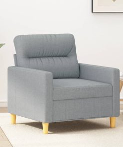 Poltrona Grigio Chiaro 60 Cm In Tessuto