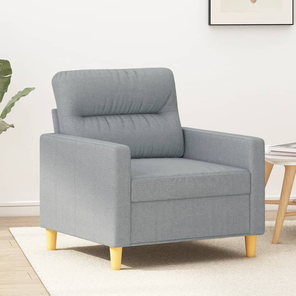 Poltrona Grigio Chiaro 60 Cm In Tessuto
