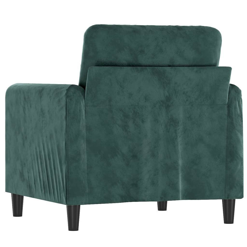 Poltrona Verde Scuro 60 Cm Velluto