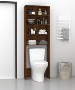 Mobile Per Lavatrice Rovere Marrone 64x24x190 cm