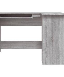 Scrivania Angolare Grigio Sonoma 120x140x75cm Legno Multistrato