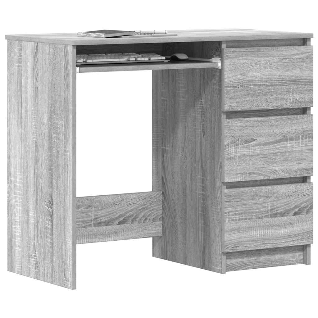 Scrivania Grigio Sonoma 90x45x76 Cm In Legno Multistrato - Image 5
