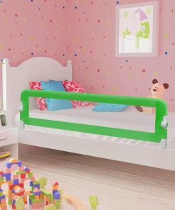 Sponde Letto Per La Sicurezza Dei Bambini 2 Pz Verde 150x42 cm
