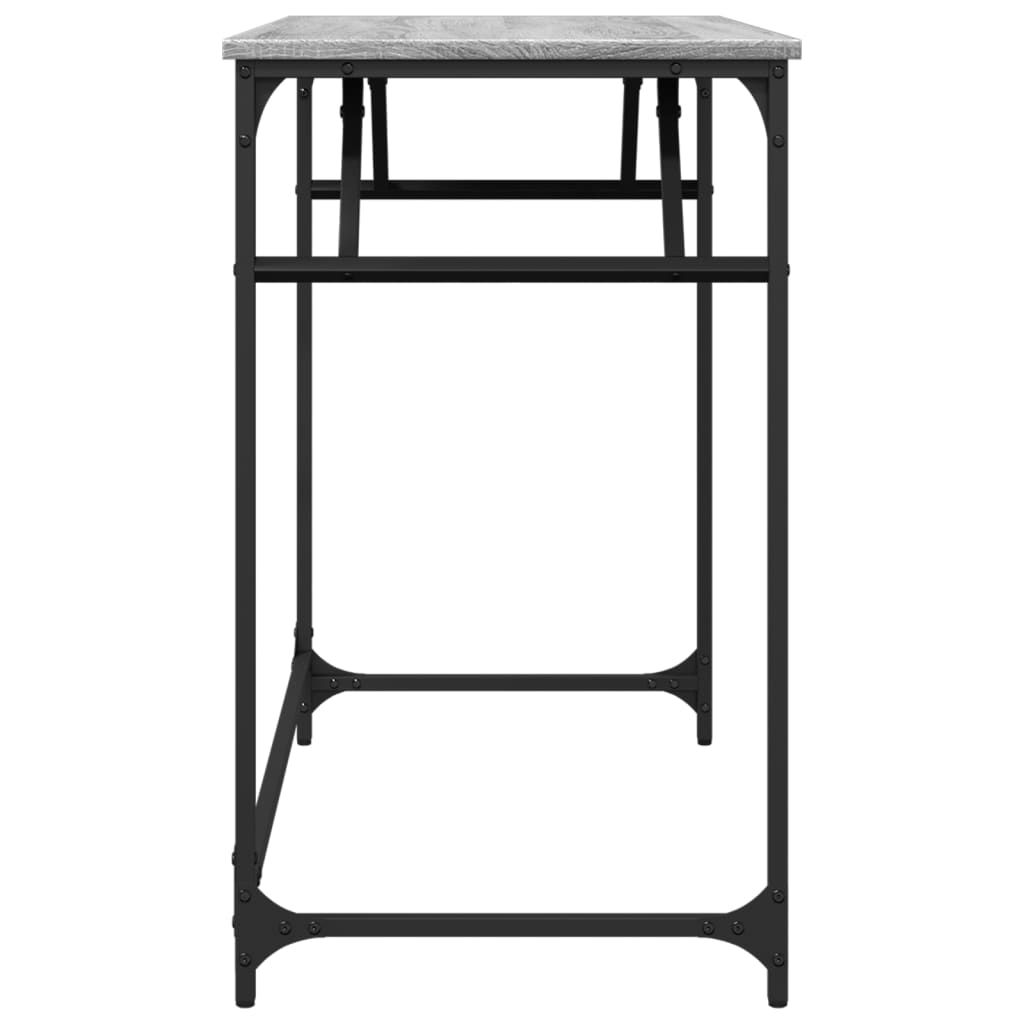 Scrivania Grigio Sonoma 100x45x76cm Legno E Acciaio A Polvere - Image 3