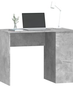 Scrivania Grigio Cemento 100x55x75 Cm In Legno Multistrato