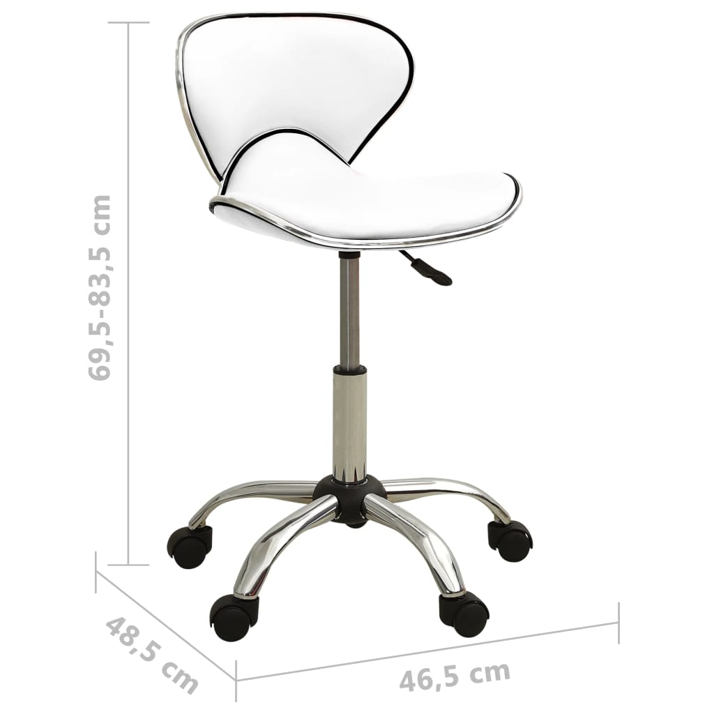 Sedia Da Ufficio Bianca In Similpelle - Image 6