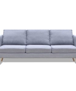 Set Divani A 2 E A 3 Posti In Tessuto Grigio Chiaro