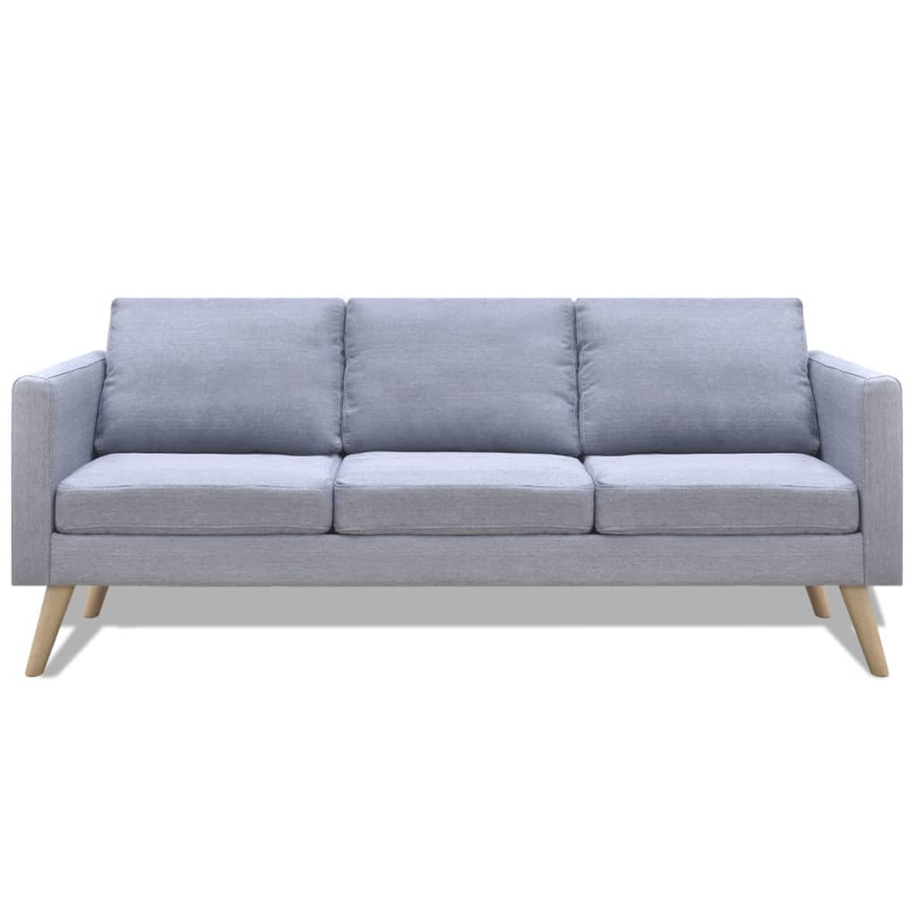 Set Divani A 2 E A 3 Posti In Tessuto Grigio Chiaro