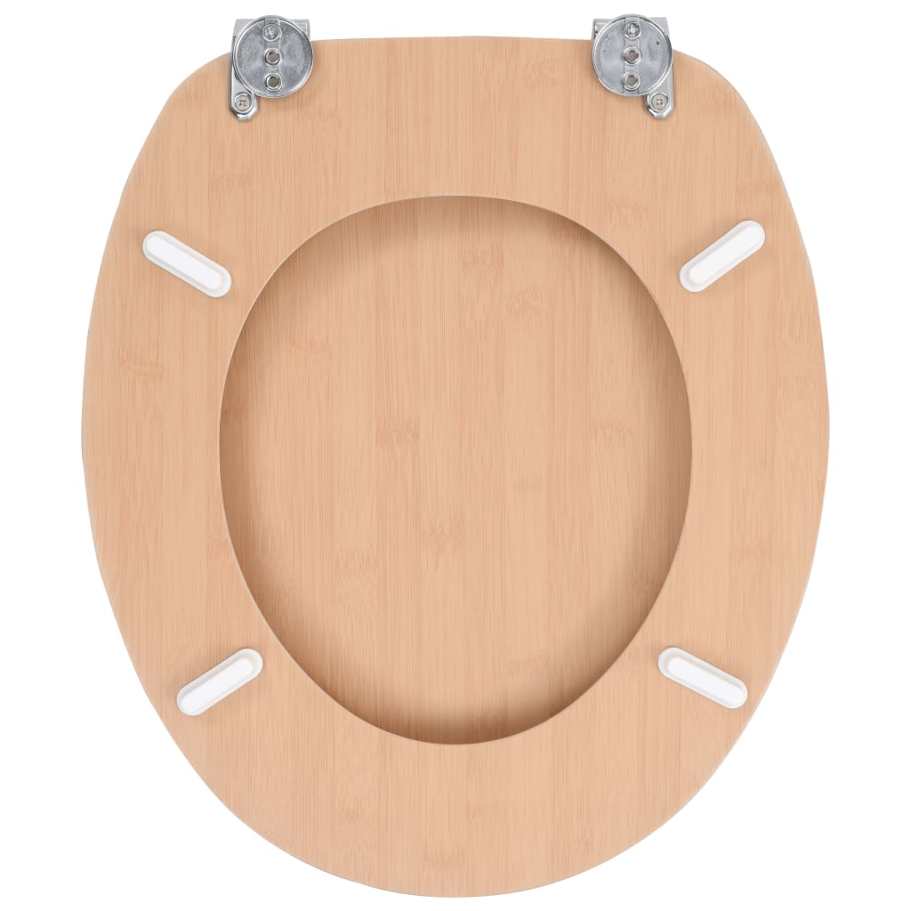 Tavoletta Wc Con Coperchio Mdf Design A Bambù - Image 2