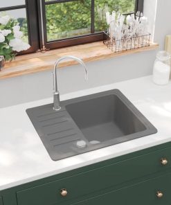 Lavello Da Cucina In Granito Vasca Singola Grigio