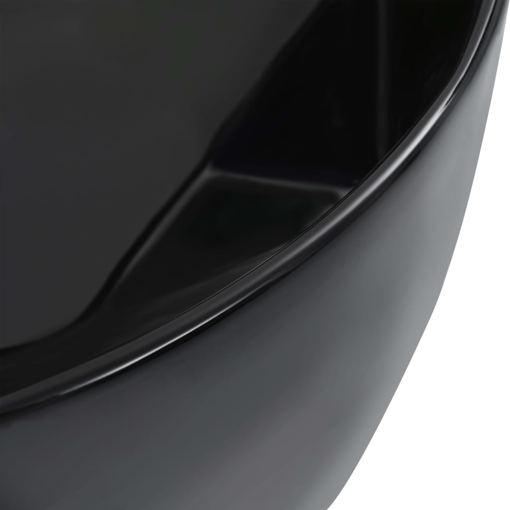 Lavandino 36x14 Cm In Ceramica Nero