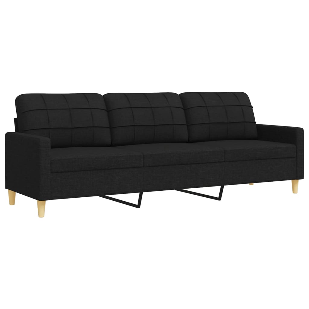 Set Di Divani 2 Pz Nero In Tessuto