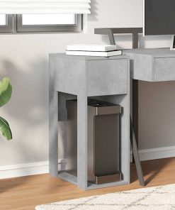 Supporto Per Computer A Torre Con Cassetto Grigio 30x44x74 cm