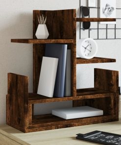 Organizer Scrivania Rovere Fumo 49x20x52,5 Cm Legno Multistrato