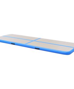 Tappetino Ginnastica Gonfiabile Con Pompa 700x100x10 Cm Pvc Blu