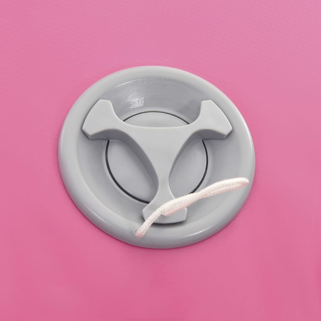 Rullo Da Ginnastica Gonfiabile Con Pompa 100x60 Cm In Pvc Rosa - Image 2