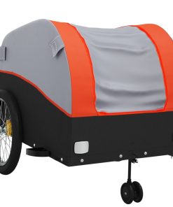 Rimorchio Da Bici Nero E Arancione 45 Kg In Ferro