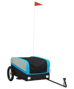 Rimorchio Da Bici Nero E Blu 30 Kg In Ferro