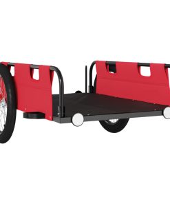 Rimorchio Da Bici Rosso Oxford E Ferro