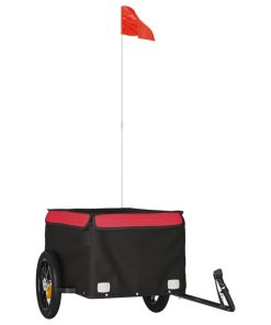 Rimorchio Da Bici Nero E Rosso 30 Kg In Ferro