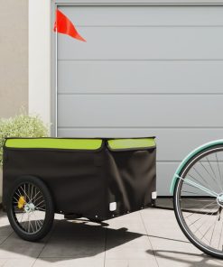 Rimorchio Da Bici Nero E Verde 45 Kg In Ferro