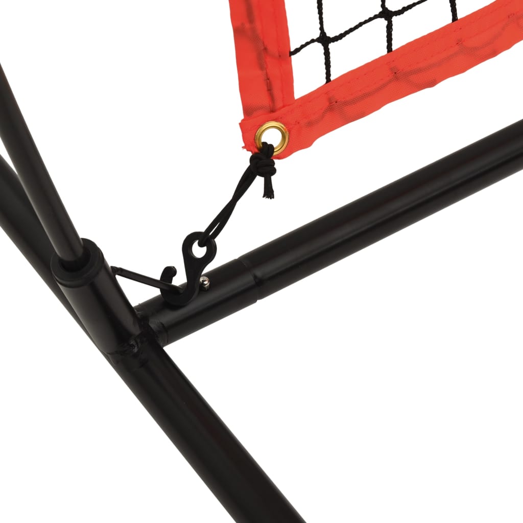 Rete Baseball Rossa E Nera 369x107x271 Cm Acciaio E Poliestere