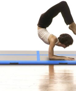 Tappetino Ginnastica Gonfiabile Con Pompa 600x100x10 Cm Pvc Blu